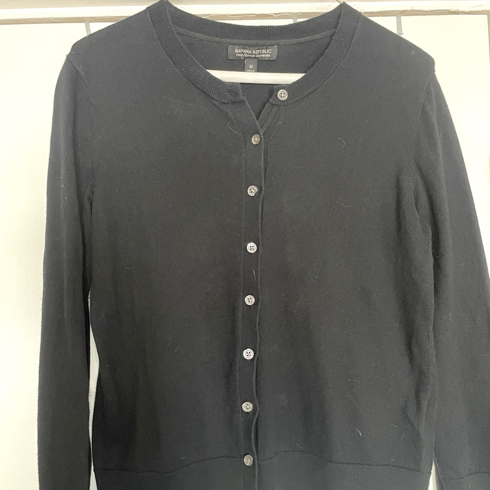 Banana Republic Black Cardigan Sweater